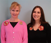 Family Medicine residents wear Tar Wars pins made by students!